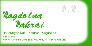 magdolna makrai business card